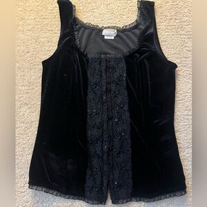 Rave Black Velvet Women's Tank